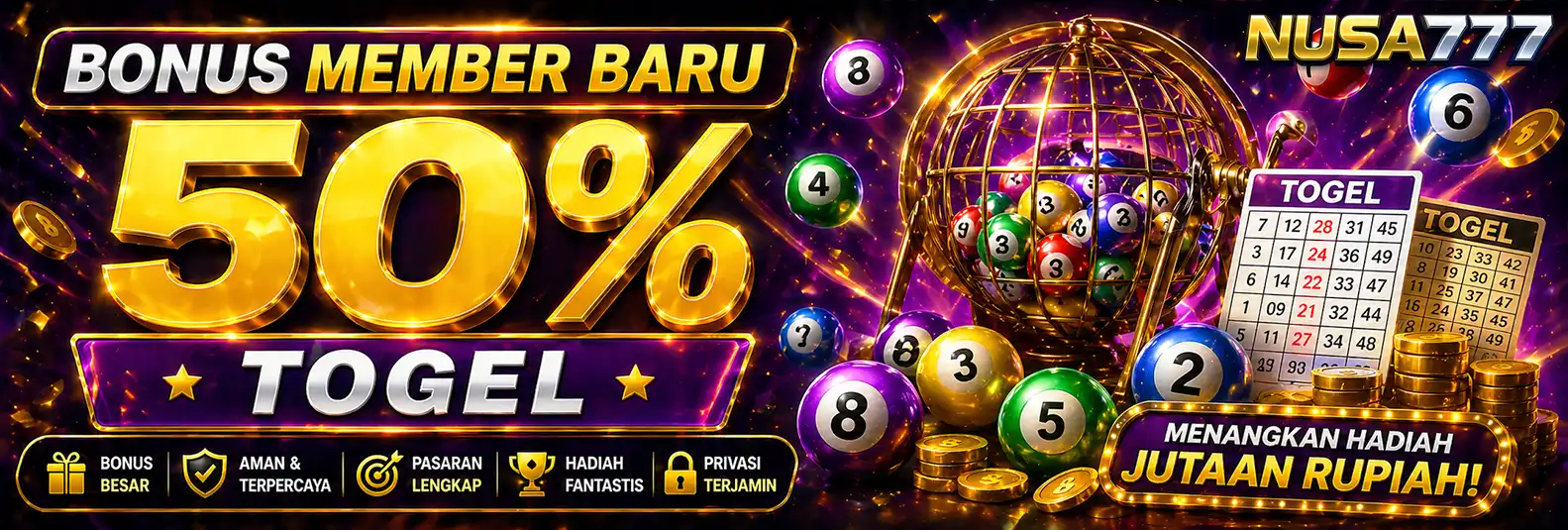 BONUS NEW MEMBER 50% TOGEL